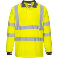 Poloshirt Lange Mouw Hi-Vis Geel S277 Portwest