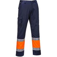 Combatbroek Tweekleuren Hi-Vis Blauw/oranje E049 Portwest