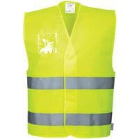 Vest Hi-Vis Dubbele ID houder Geel C475 Portwest