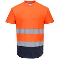 T-shirt Tweekleurig Mesh Blauw/oranje C395 Portwest
