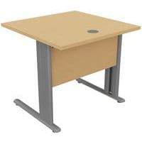 Recht bureau met C-poten, Type onderstel: L-poot, Hoogte: 72 cm, Totale breedte: 80 cm