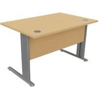 Recht bureau met C-poten, Type onderstel: L-poot, Hoogte: 72 cm, Totale breedte: 120 cm