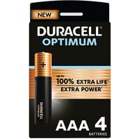 Alkalinebatterij Optimum AAA - 4 eenheden - Duracell