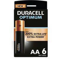 Alkalinebatterij Optimum AA - 4 - 6 of 8 eenheden - Duracell