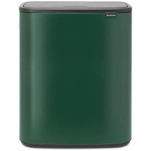 Touch bin Bo met 2 binnenemmers 2x30 liter groen_Brabantia