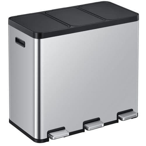 Pedaalemmer Essential Tri-selectieve 20+20+20 L, grijs - EKO