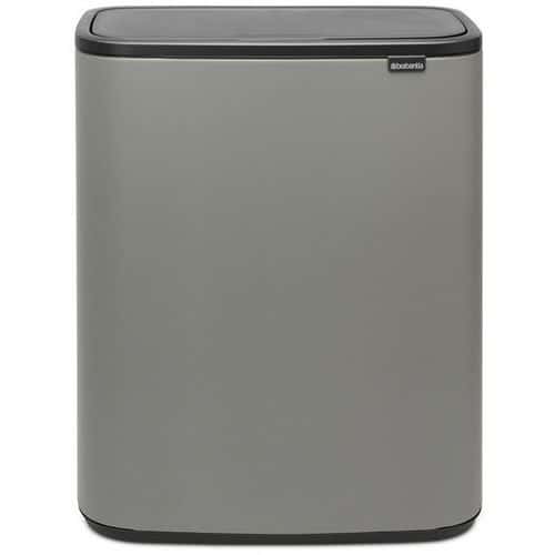 Touch bin Bo met 2 binnenemmers 2x30 liter grijs_Brabantia