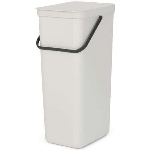 Afvalemmer Sort&Go 40L, Brabantia, wit