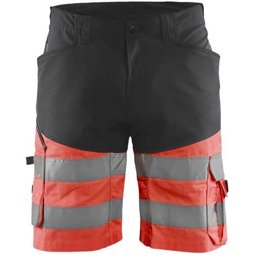 Short High Vis stretch klasse1 Zwart/Fluor - Blåkläder