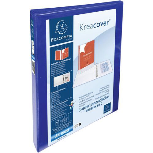 Ringmap personaliseerbaar pp Kreacover A4+ 4D ringen - Exacompta