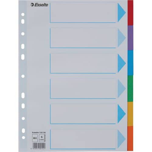 Tabblad karton A4 - 6 tabs - Esselte