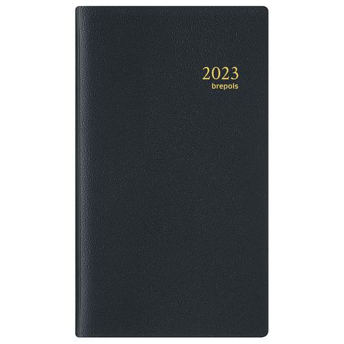 Weekagenda Interplan zwart spiraalgebonden - 9 x 16 cm - jaar 2024