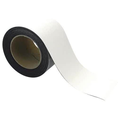 Magnetische tape, uitwisbaar, voor markeren 10 m - Wit - Manutan Expert