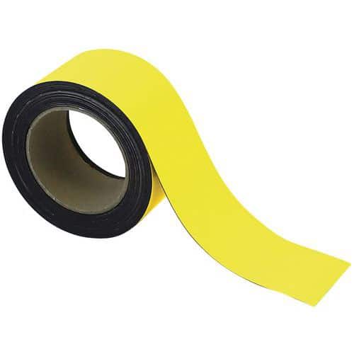 Magnetische tape, uitwisbaar, voor markeren 10 m - Geel - Manutan Expert