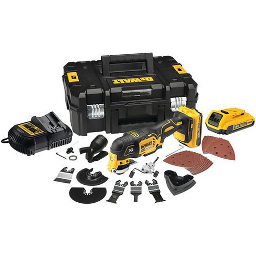 Multi-snijmachine XR 18V 2Ah Li-Ion Brushless - 32 accessoires - 2 accu's - DEWALT