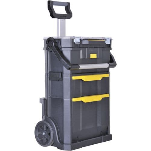 Modulaire 2-in-1 trolley met opbergbox 57x39x76 cm - 59 liter