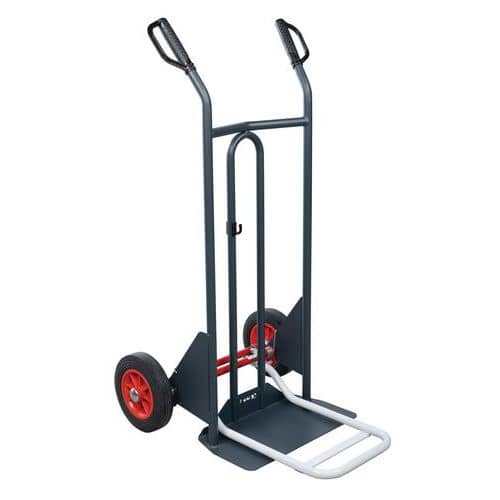 Ergonomische stalen steekwagen 350 kg - Rubberen wiel