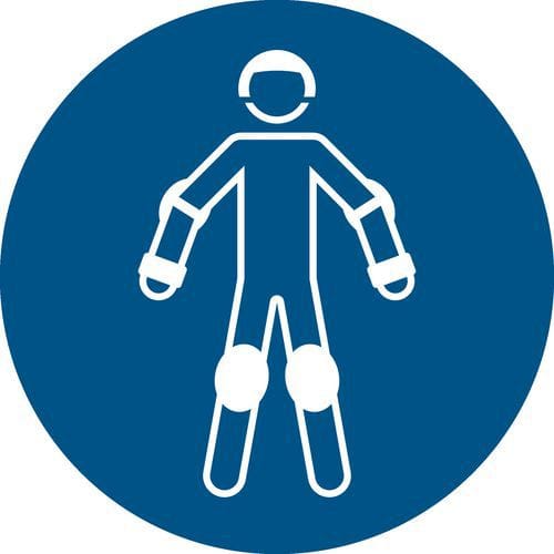 Pictogram Draag beschermende rollersportkleding