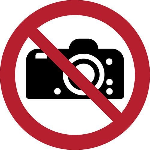 Pictogram Fotografie verboden