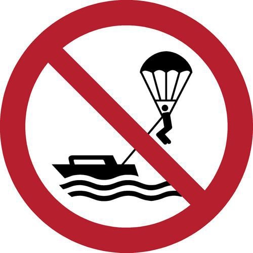 Pictogram Parasailing verboden