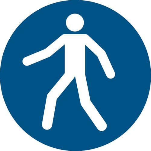 Pictogram Verplichte doorgang voetgangers