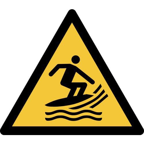 Pictogram Waarschuwing: surfgebied