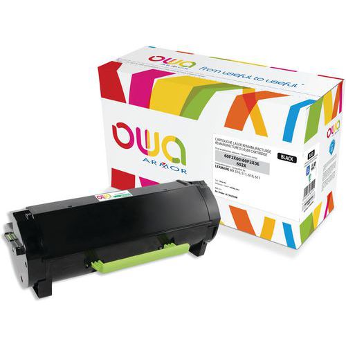 Toner refurbished LEXMARK 60F2X00 - 60F2X0E - OWA