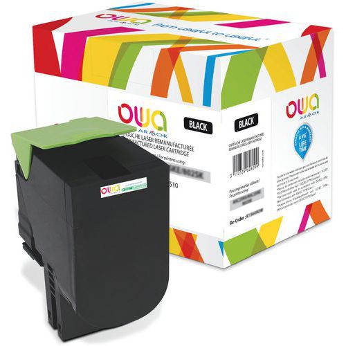 Toner refurbished LEXMARK 80C2HKE - 80C2HK0 - OWA