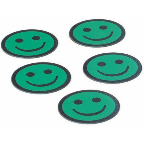 Impressiemagneetfolie 'Face', groen, set van 5 - Smit Visual