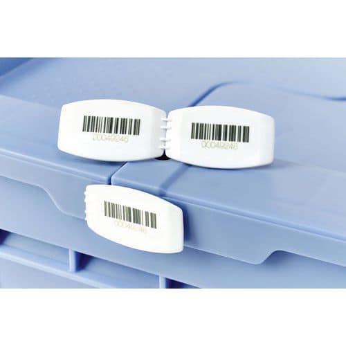 Dekselzegel met barcode wit - Bito