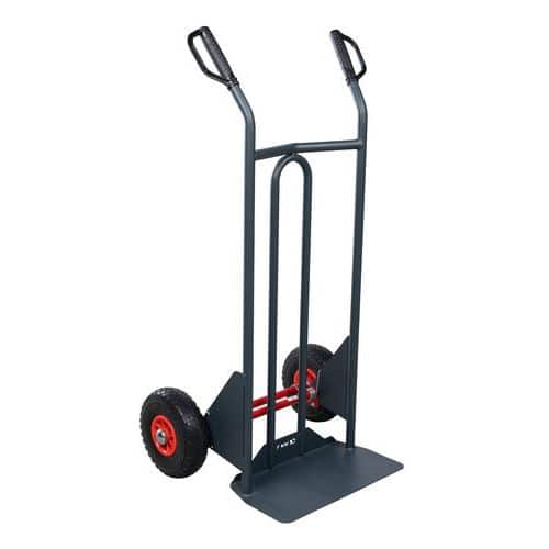 Ergonomische stalen steekwagen 350 kg - Lekvrije band