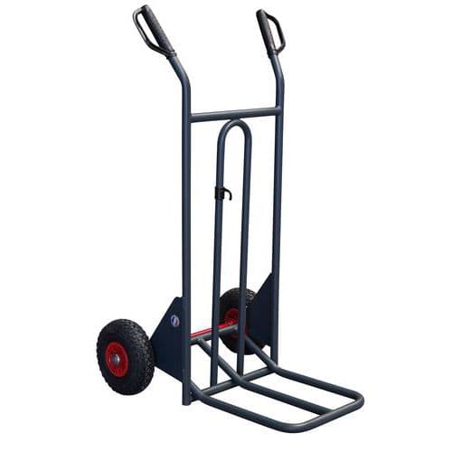 Ergonomische stalen steekwagen 350 kg - Lekvrije band