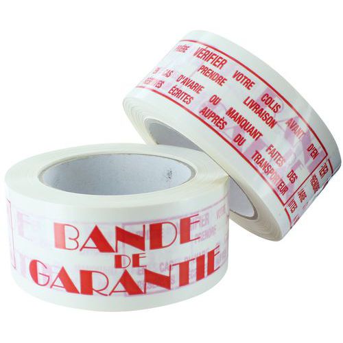 PVC-tape - Bedrukt - 'Garantiestrip'