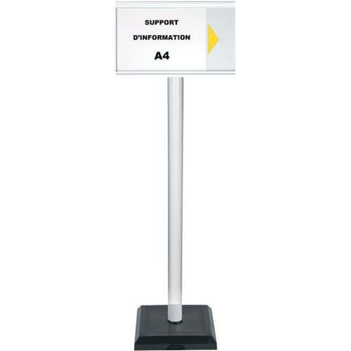 Paal met informatiepaneel A4 PVC - Premium