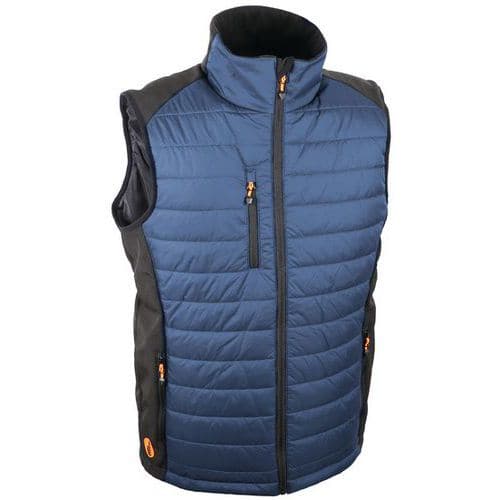 Geisoleerde mouwloze softshell jas 100% polyamide ripstop