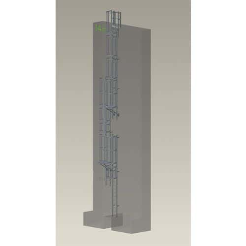 Complete kooiladderset - Hoogte 14,50 m