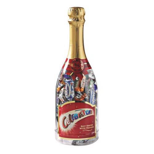 Chocolade mix - feestelijke cadeau fles - Celebations