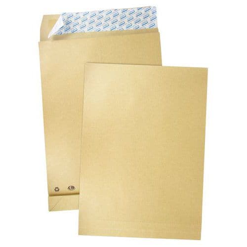 Envelop van kraftpapier bruin 130 g - Met kleppen - Pakket van 50