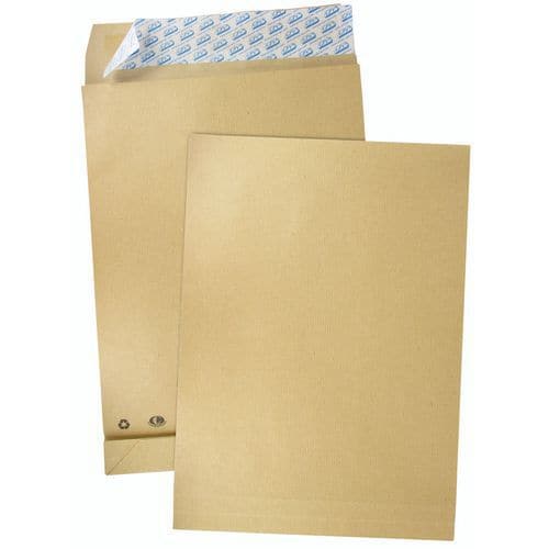 Envelop van kraftpapier bruin 120 g - Met kleppen van 3 cm - Pakket van 50