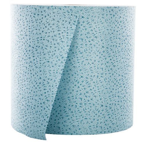 Poetsdoek nonwoven Polytex - Rol met 500 vellen - Blauw - 38x32 cm - Ikatex