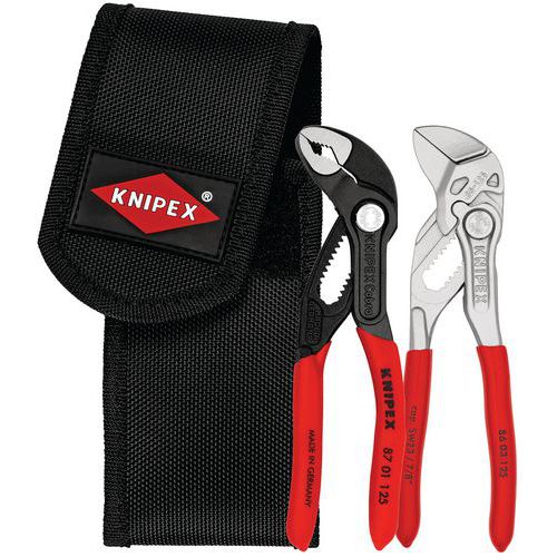 Mini-tangenset in gereedschapsriemtas - Knipex
