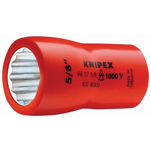 Dop voor ratel (dubbele zeskant) met binnenvierkant 3/8'' - Knipex