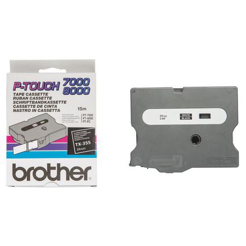 Labelcassettes voor labelprinters Brother - Breedte 24 mm