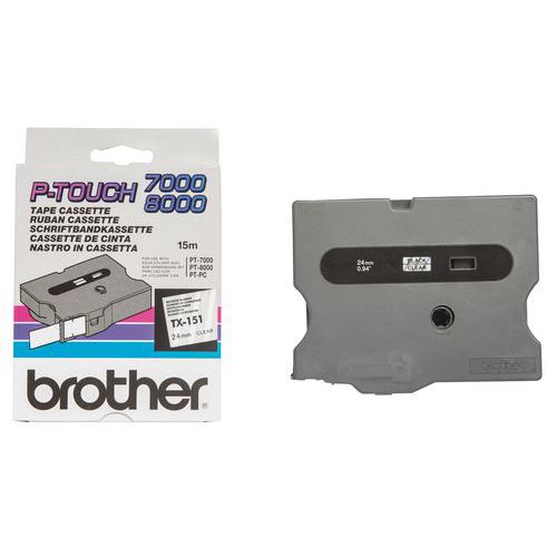 Labelcassettes voor labelprinters Brother - Breedte 24 mm