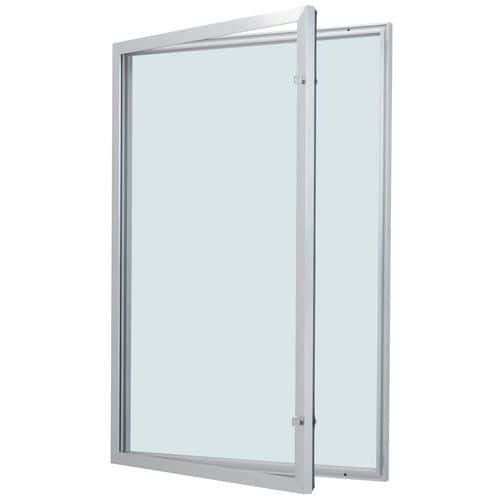 Buitenvitrine met draaideur - Aluminium achterwand - Deur van veiligheidsglas - Verschillend slot