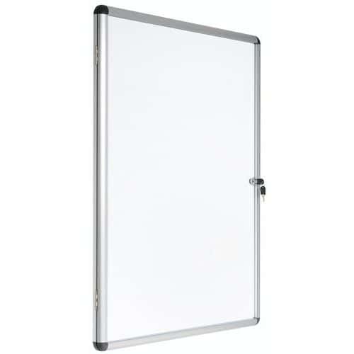 Binnenvitrine Manutan Expert 1 deur - Aluminium achterwand