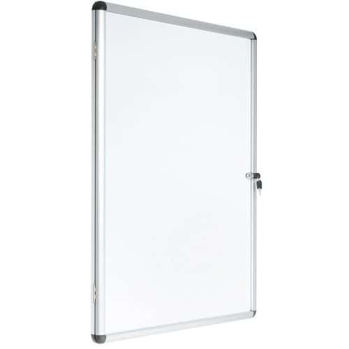 Binnenvitrine Manutan Expert 1 deur - Aluminium achterwand