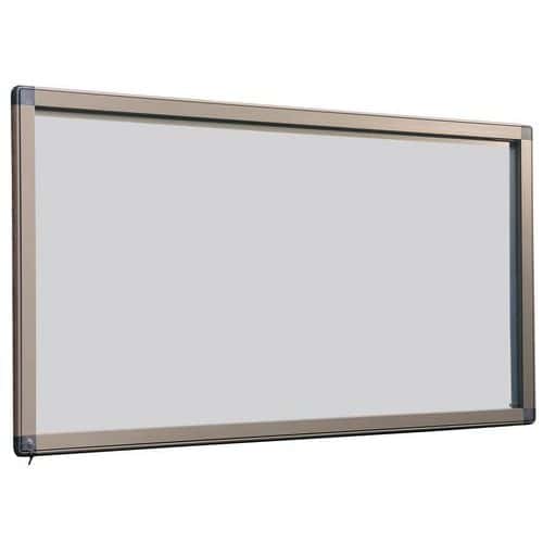 Buitenvitrine met draaideur Grande Antares Italiaans - aluminium achterwand