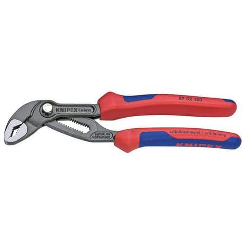 Waterpomptang Cobra® grijs geatramenteerd 180 mm _ 87 02 180 SB KNIPEX