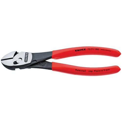 Zijsnijtang TwinForce® zwart geatramenteerd 180 mm _ 73 71 180 KNIPEX